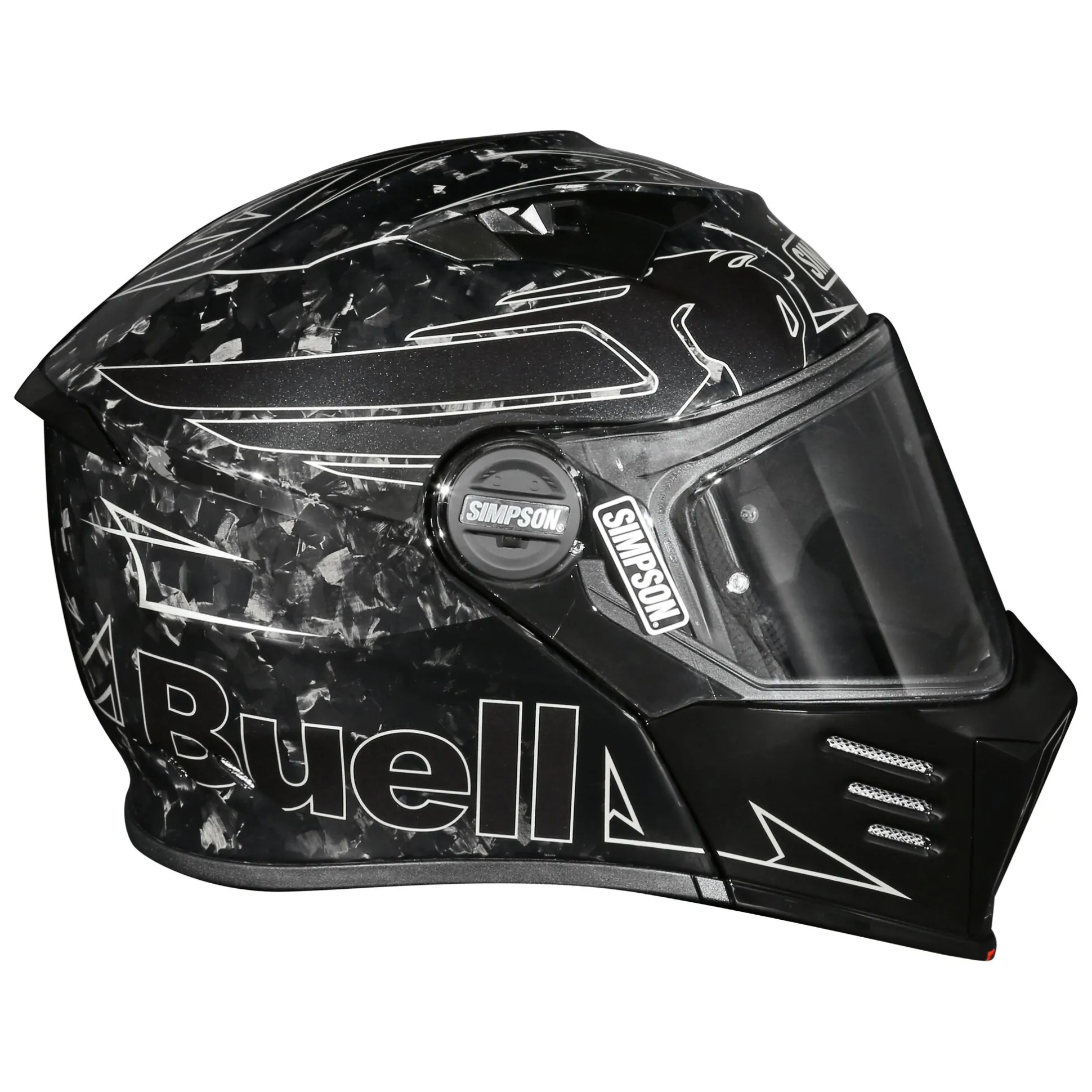 Buell Motorcycles Mod Bandit Helmet - Forged Carbon Fiber - Double Extra Large