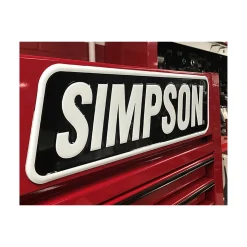 Simpson Racing Embossed Aluminum Simpson Sign